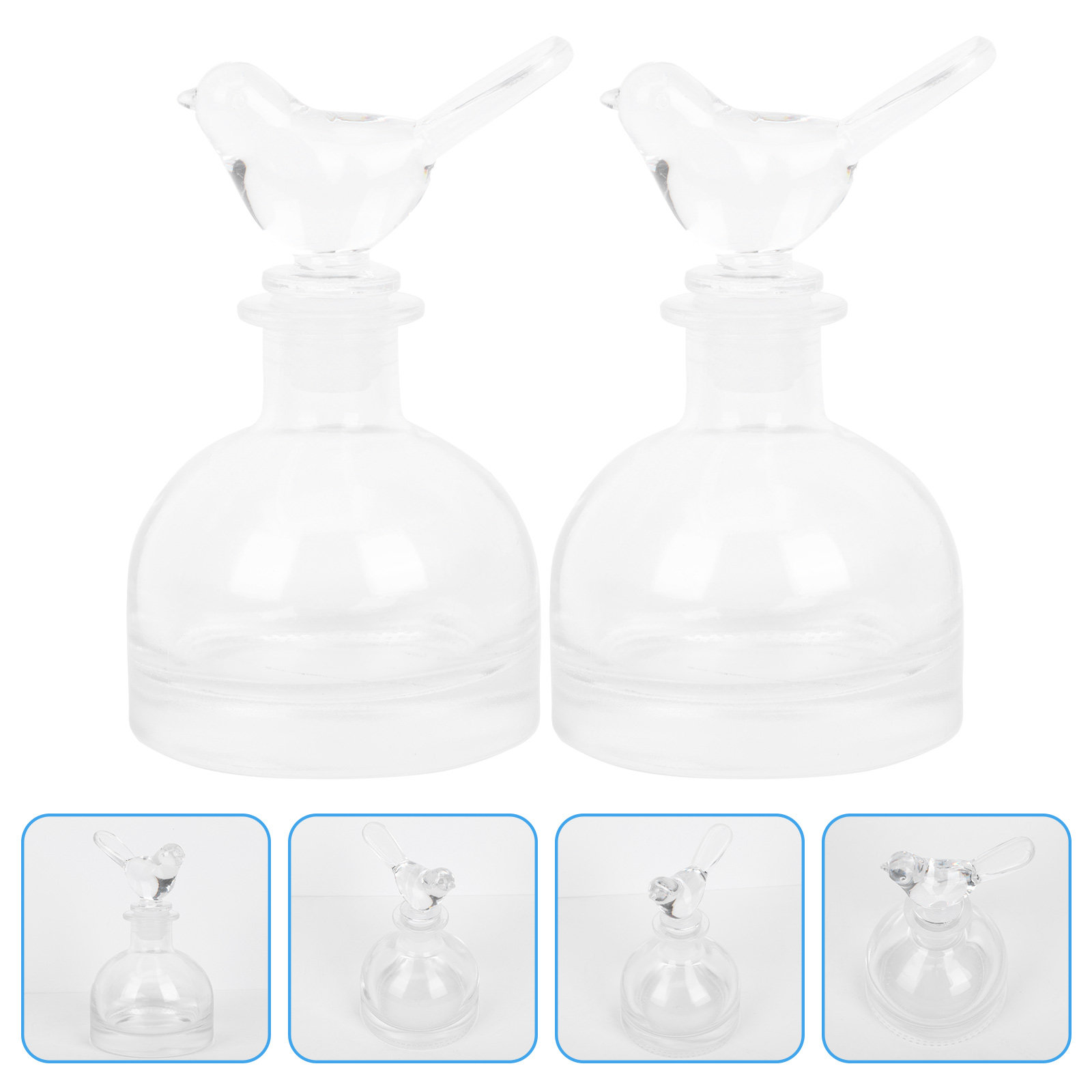 Home Fragrance Bottle - 2 szt. Szklane butelki na perfumy,