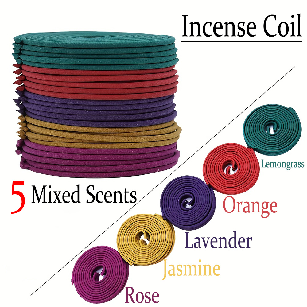 Home Fragrance Rose - Wysokiej jakości klasyczny zestaw kadzideł spiralnych,